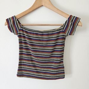 Urban outfitters rainbow striped top